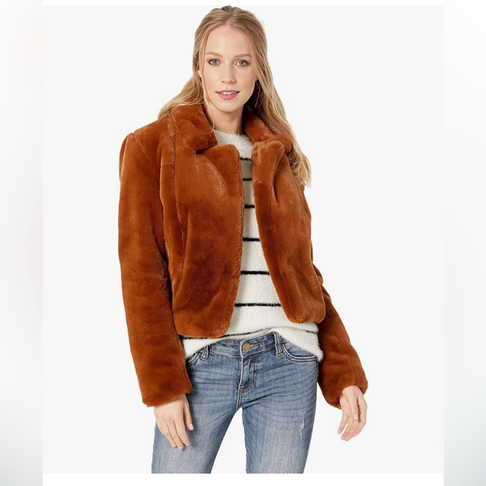 Blank NYC Faux Fur Cropped Jacket Size XS